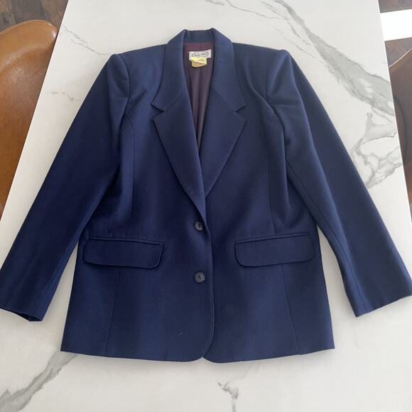 Vtg. Irene Hill Canada 100% Pure Virgin Wool Single Breasted Lined Blazer Size 8 - Picture 1 of 11